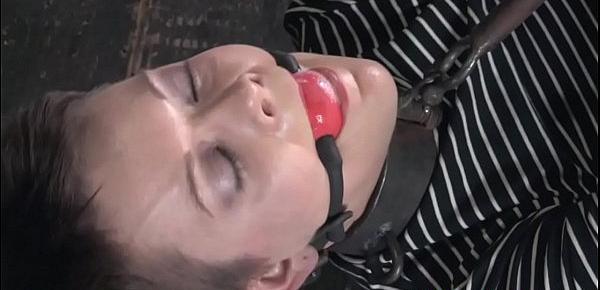 Hogtied submissive gagged and dominated